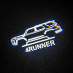 4Runner LED Puddle Light — Top Down Projection on Wet Asphalt