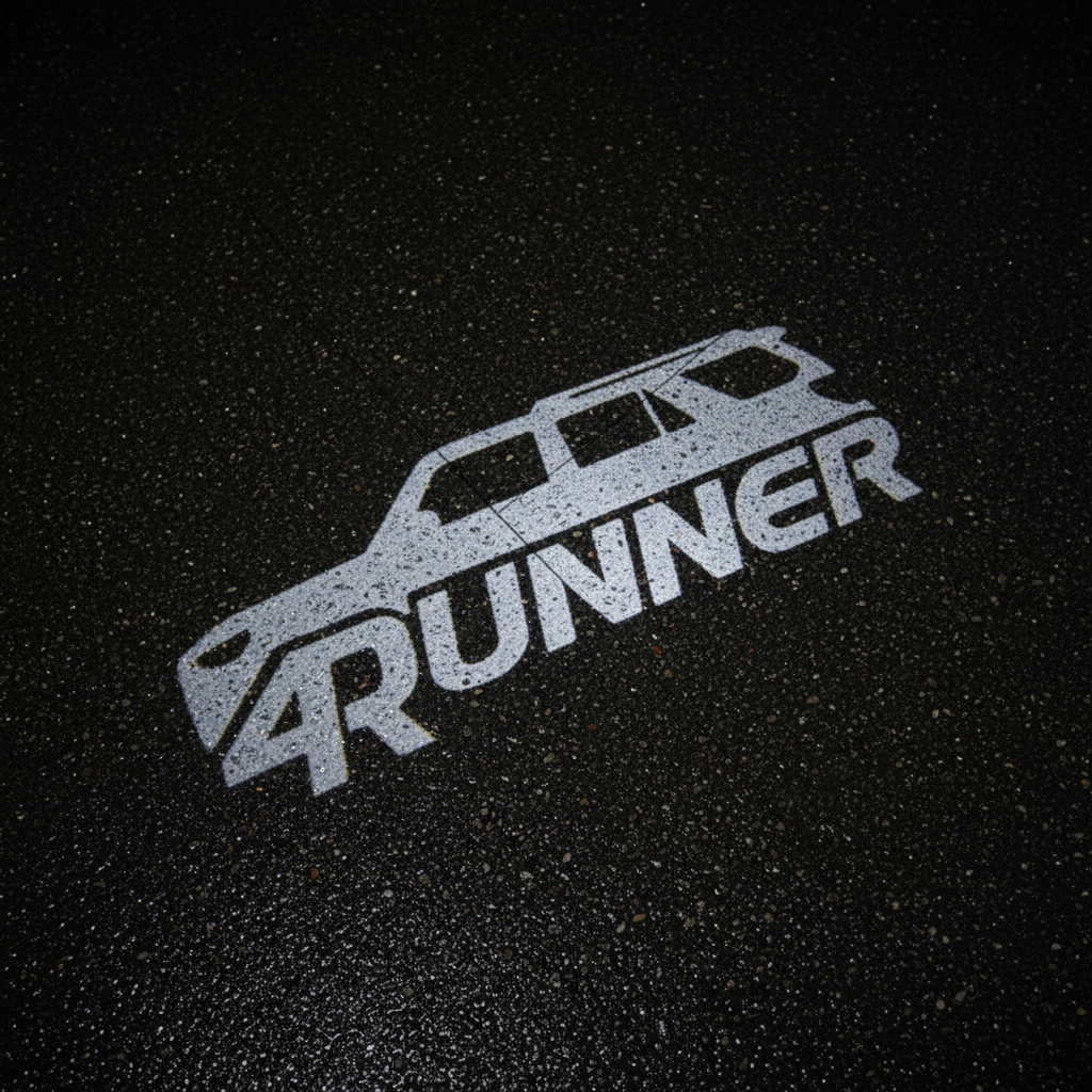 4RUNNER Top-Down Puddle Light on Wet Asphalt