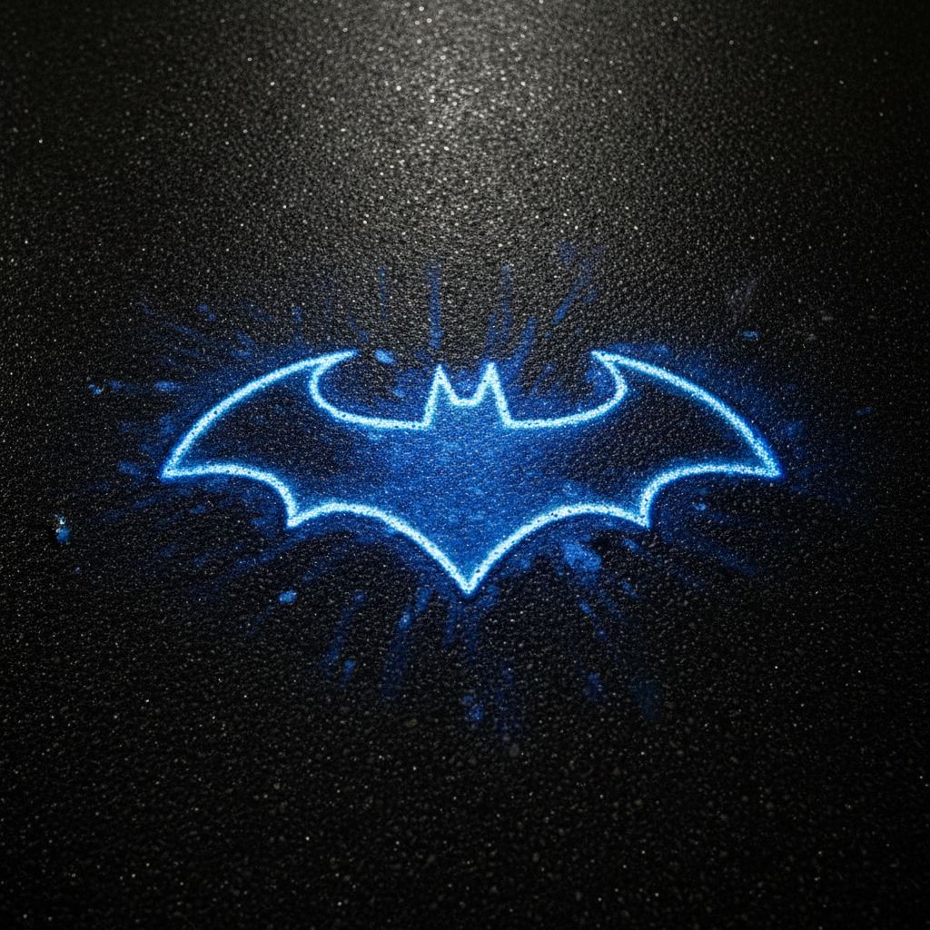 Batman Puddle Light — Top-Down Asphalt