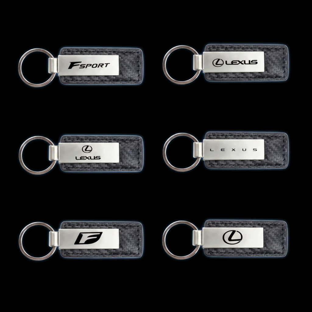 Carbon Fiber Chrome Keychains — Suspended Shot