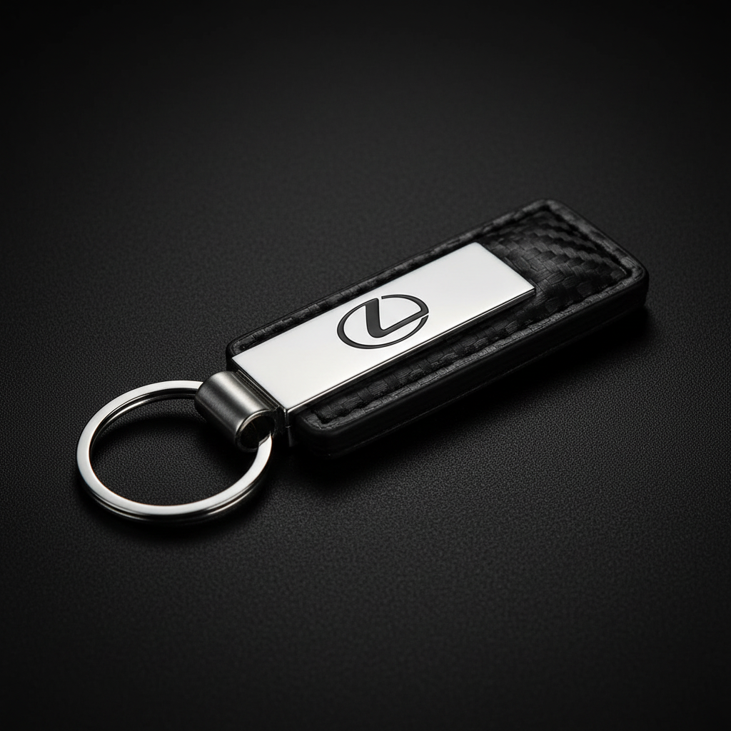 Carbon Fiber Large Lexus L Keychain — Variant 7