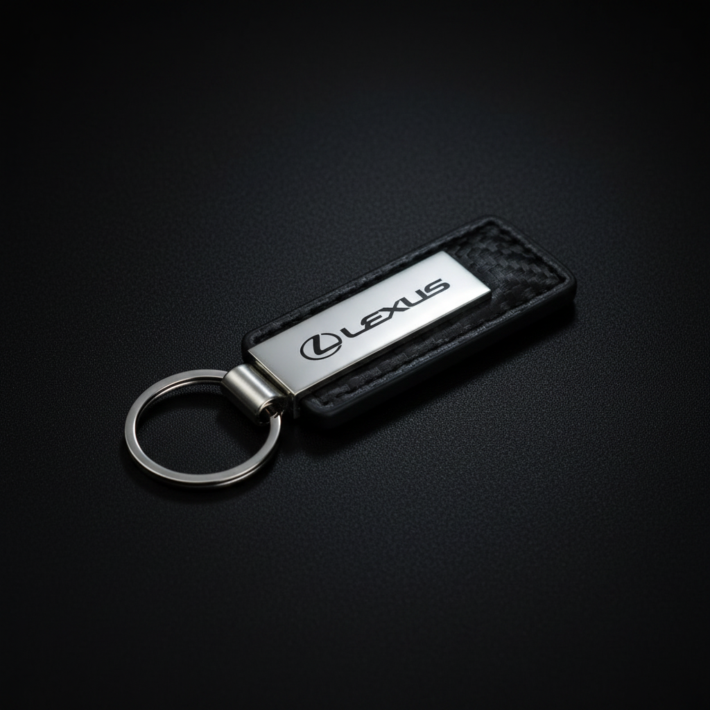 Carbon Fiber Lexus L+Text Keychain