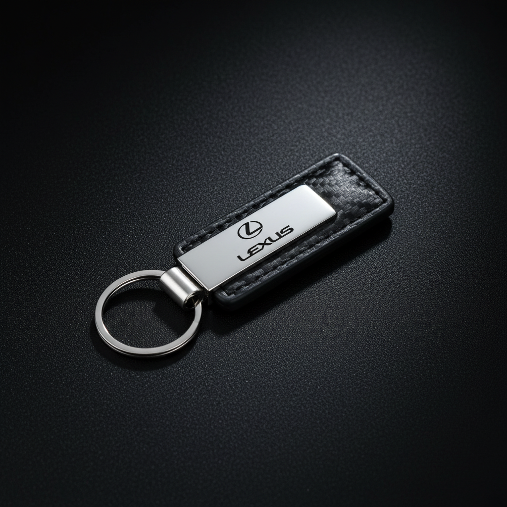 Carbon Fiber Lexus Stacked Keychain