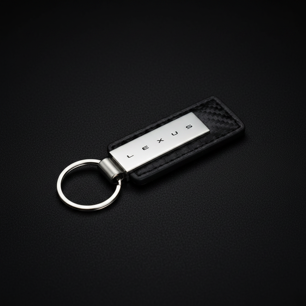 Carbon Fiber Spaced LEXUS Keychain