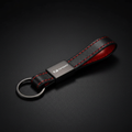 F Sport Leather Loop Keychain — Flat Lay Fixed
