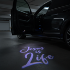 Jesus is Life Puddle Light — Car Door Projection