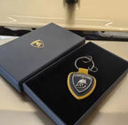 Lamborghini Giallo Taurus Leather Keychain