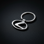 Lexus Chrome Keychain — Hero Flat Lay