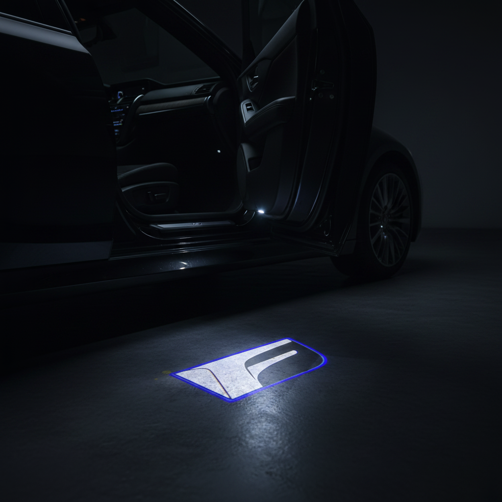 Lexus F LED Puddle Light Car Door Scene