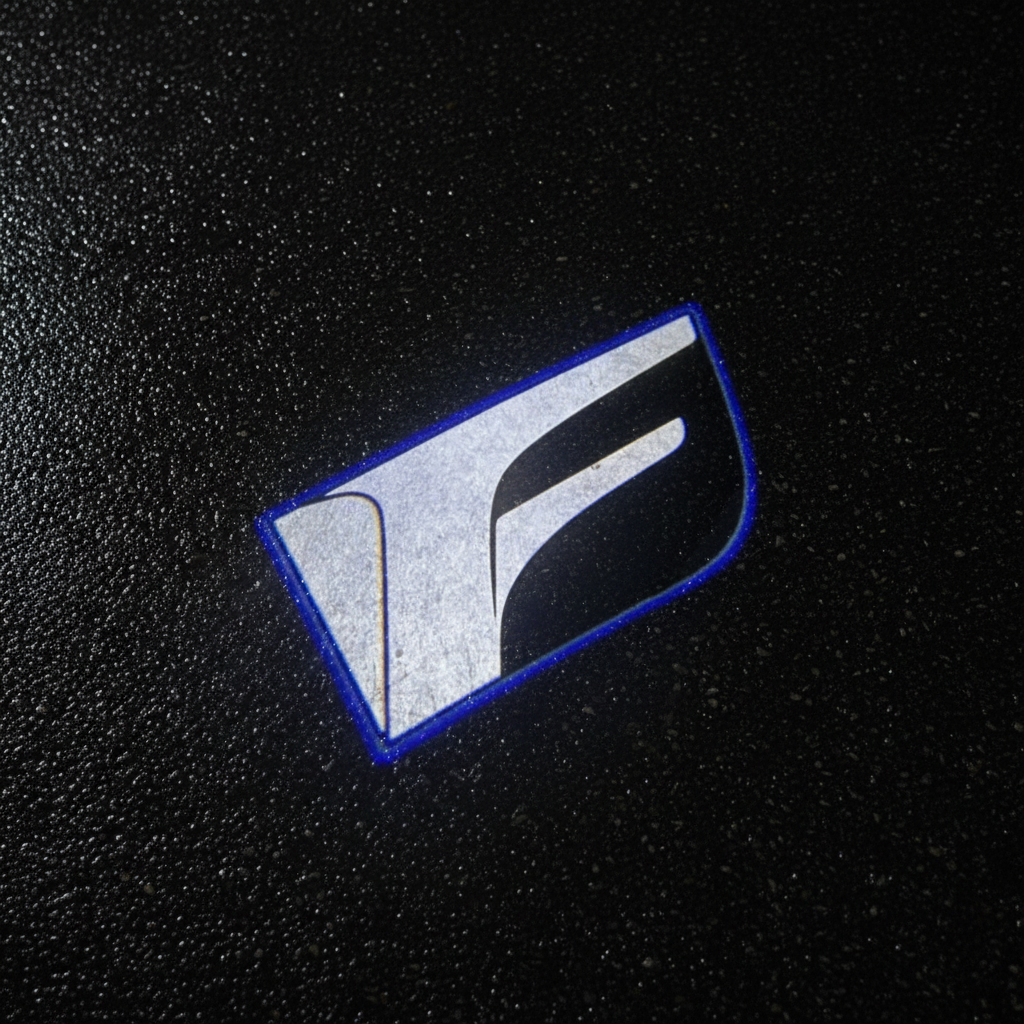 Lexus F LED Puddle Light on Wet Asphalt