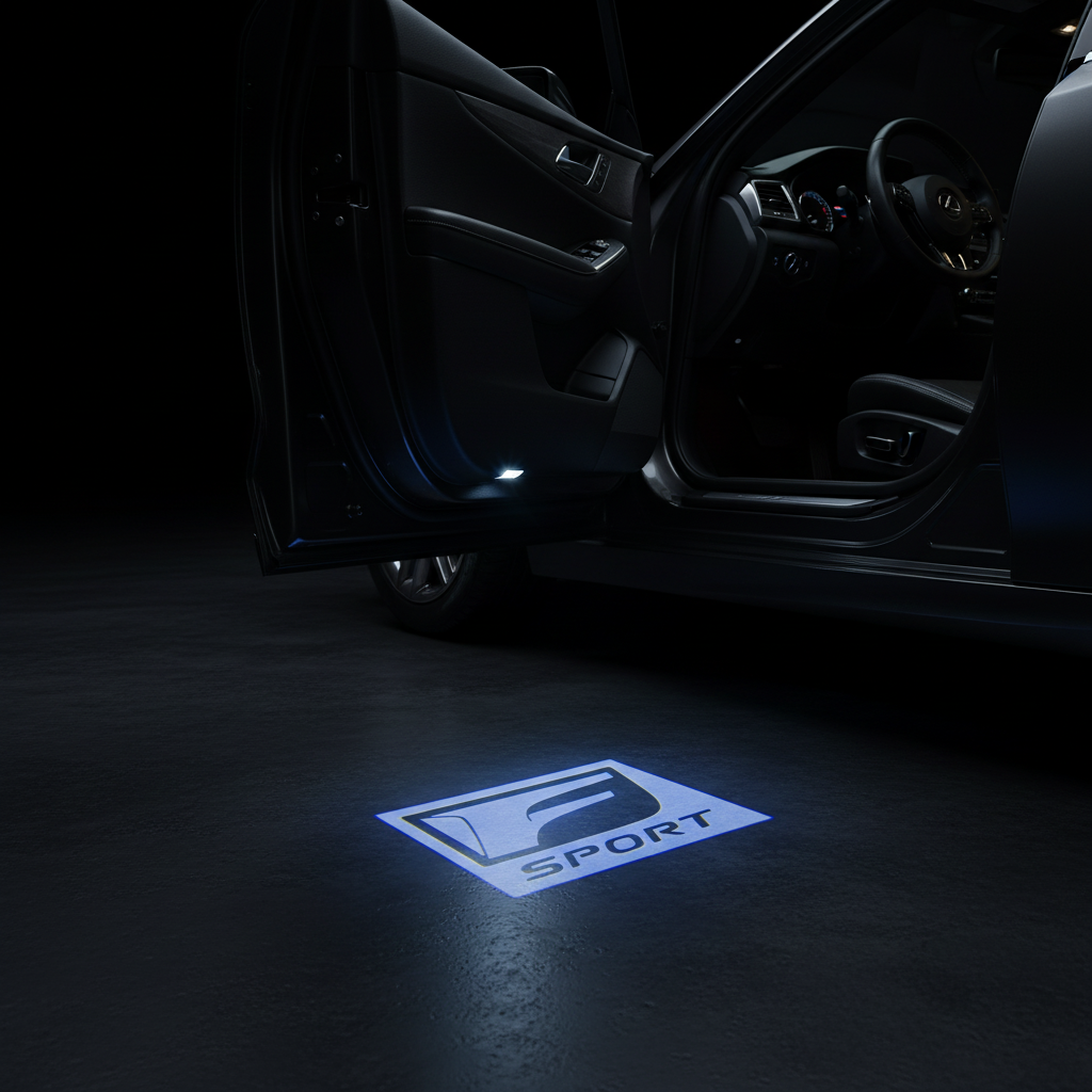 Lexus F Sport LED Puddle Light Car Door Scene
