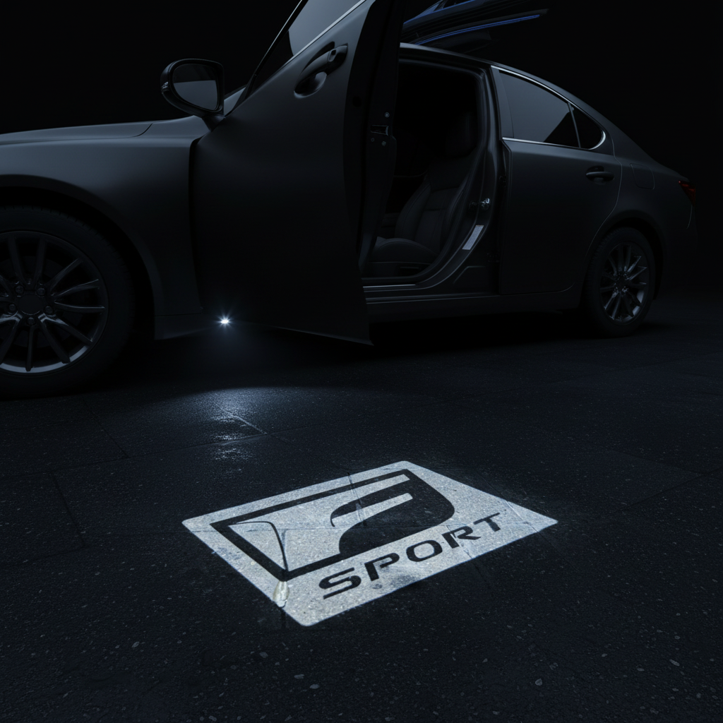 Lexus F Sport LED Puddle Light Car Door Scene