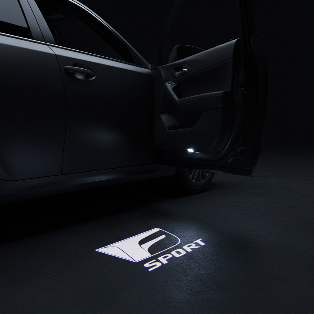 Lexus F Sport LED Puddle Light — Cinematic Car Door Projection
