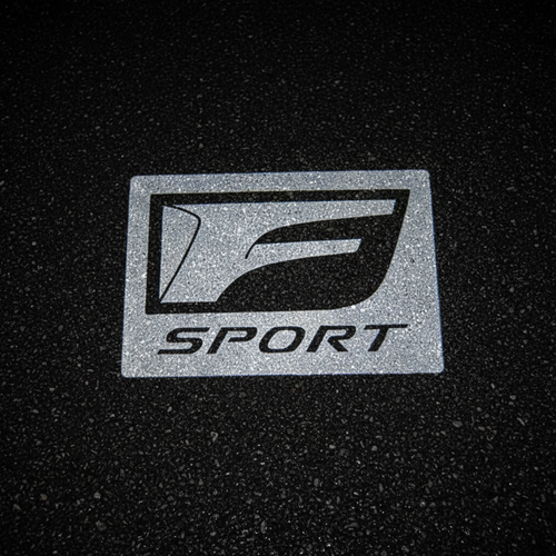 Lexus F Sport LED Puddle Light on Wet Asphalt