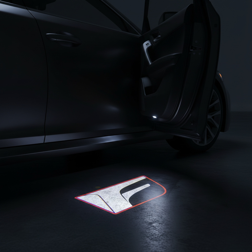Lexus F Sport Red Only LED Puddle Light — Cinematic Car Door Projection