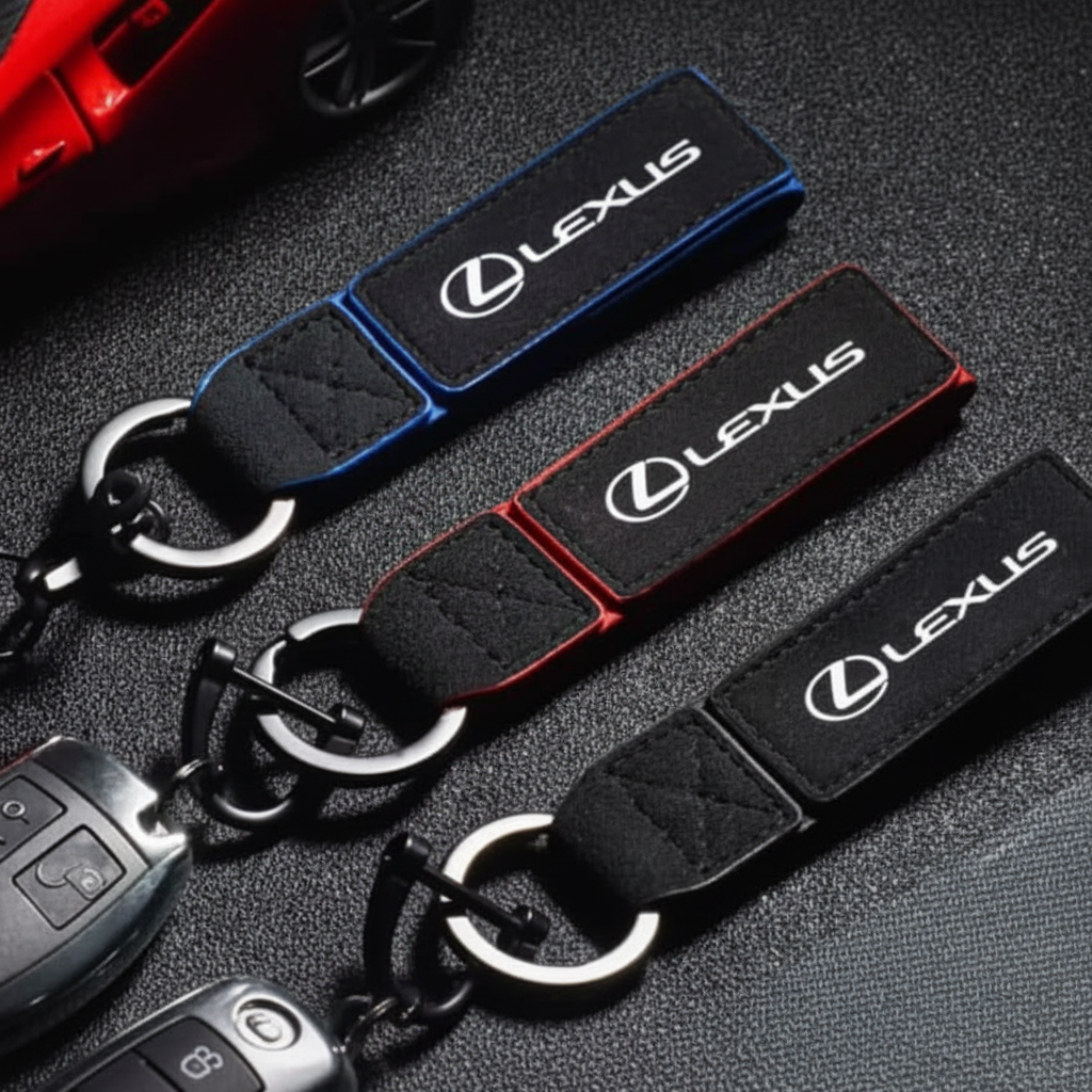 Lexus Keychains — Hero Flat Lay