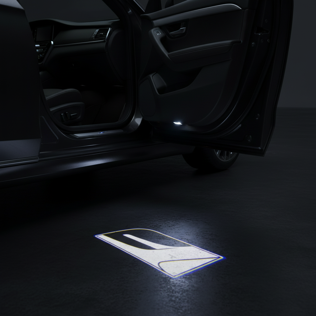 Lexus L Logo LED Puddle Light — Cinematic Car Door Projection