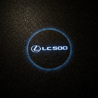 Lexus LC 500 LED Puddle Light — Wet Asphalt Night Projection