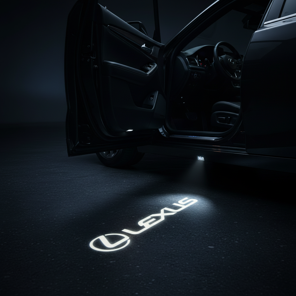 Lexus Logo LED Puddle Light Car Door Scene