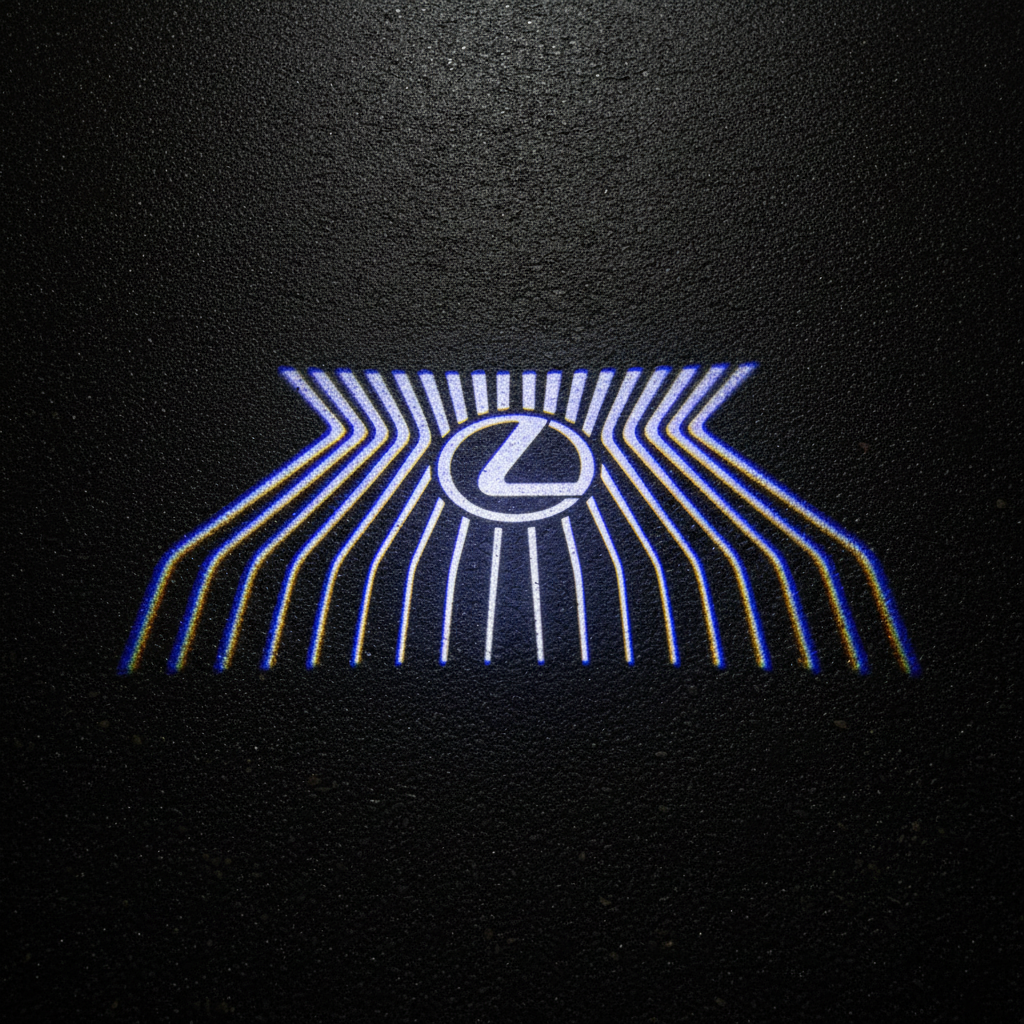 Lexus Style 1 Radiating LED Puddle Light on Wet Asphalt