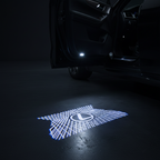Lexus Style 2 Crosshatch LED Puddle Light Car Door Scene
