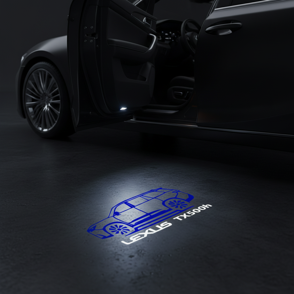 Lexus TX500h LED Puddle Light Car Door Scene