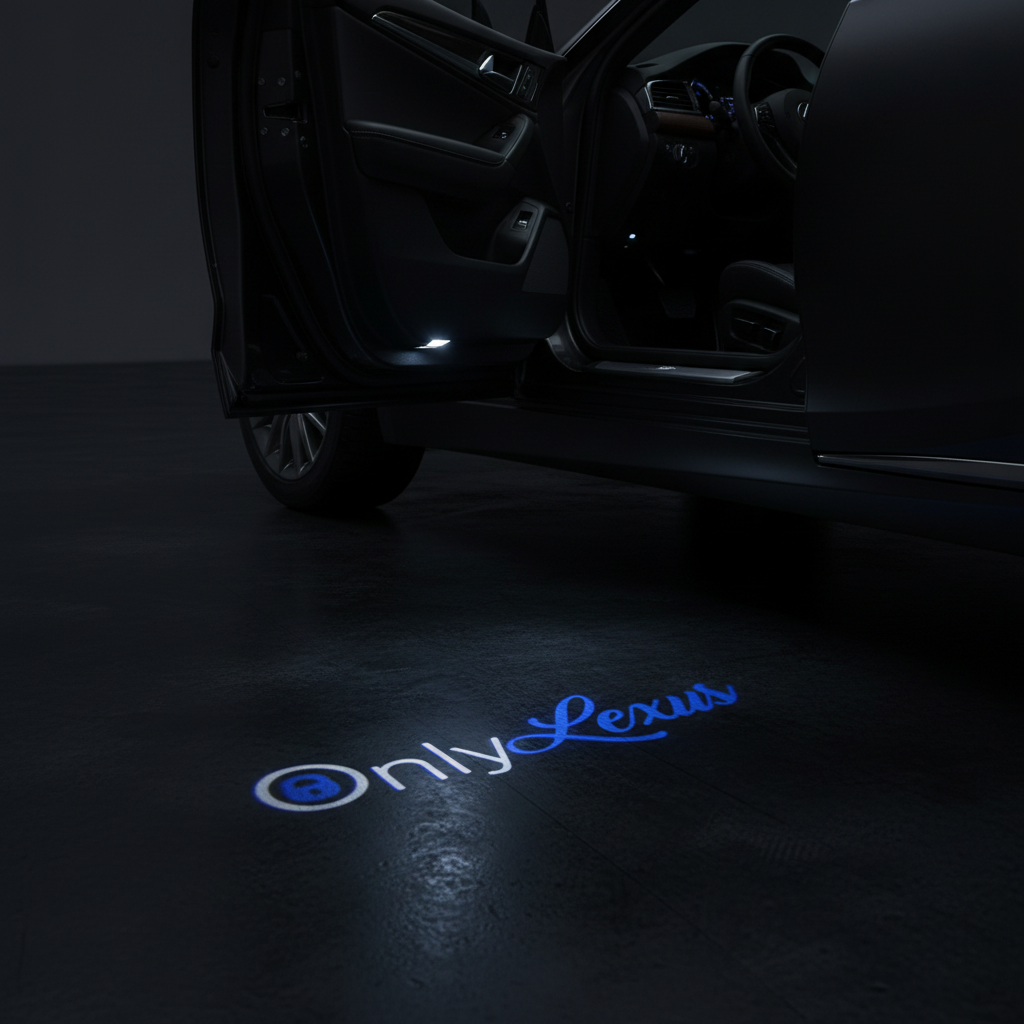 OnlyLexus LED Puddle Light — Cinematic Door Projection Shot