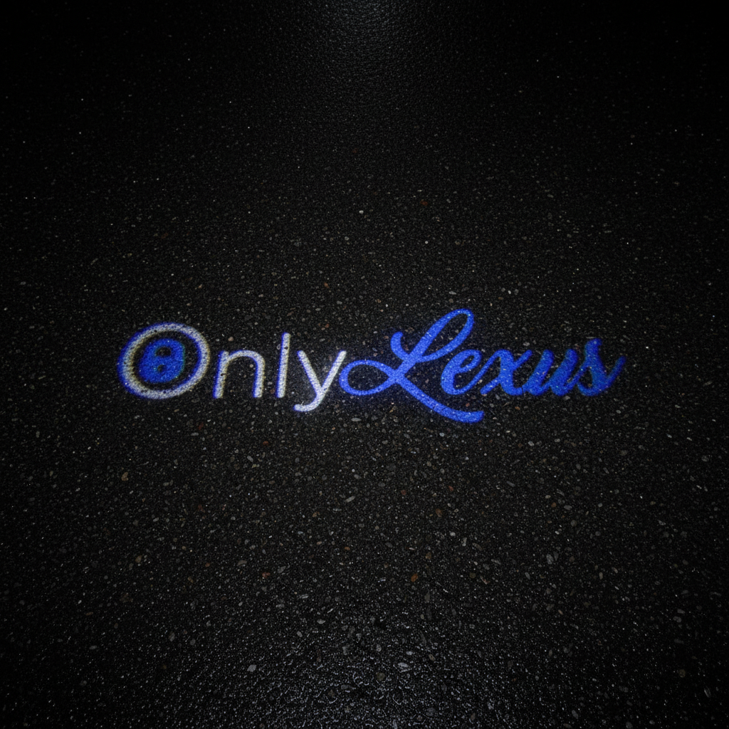 OnlyLexus LED Puddle Light — Top Down Projection on Wet Asphalt
