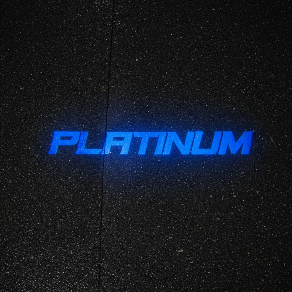 PLATINUM Top-Down Puddle Light on Wet Asphalt