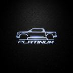 Platinum Truck LED Puddle Light — Top Down Projection on Wet Asphalt