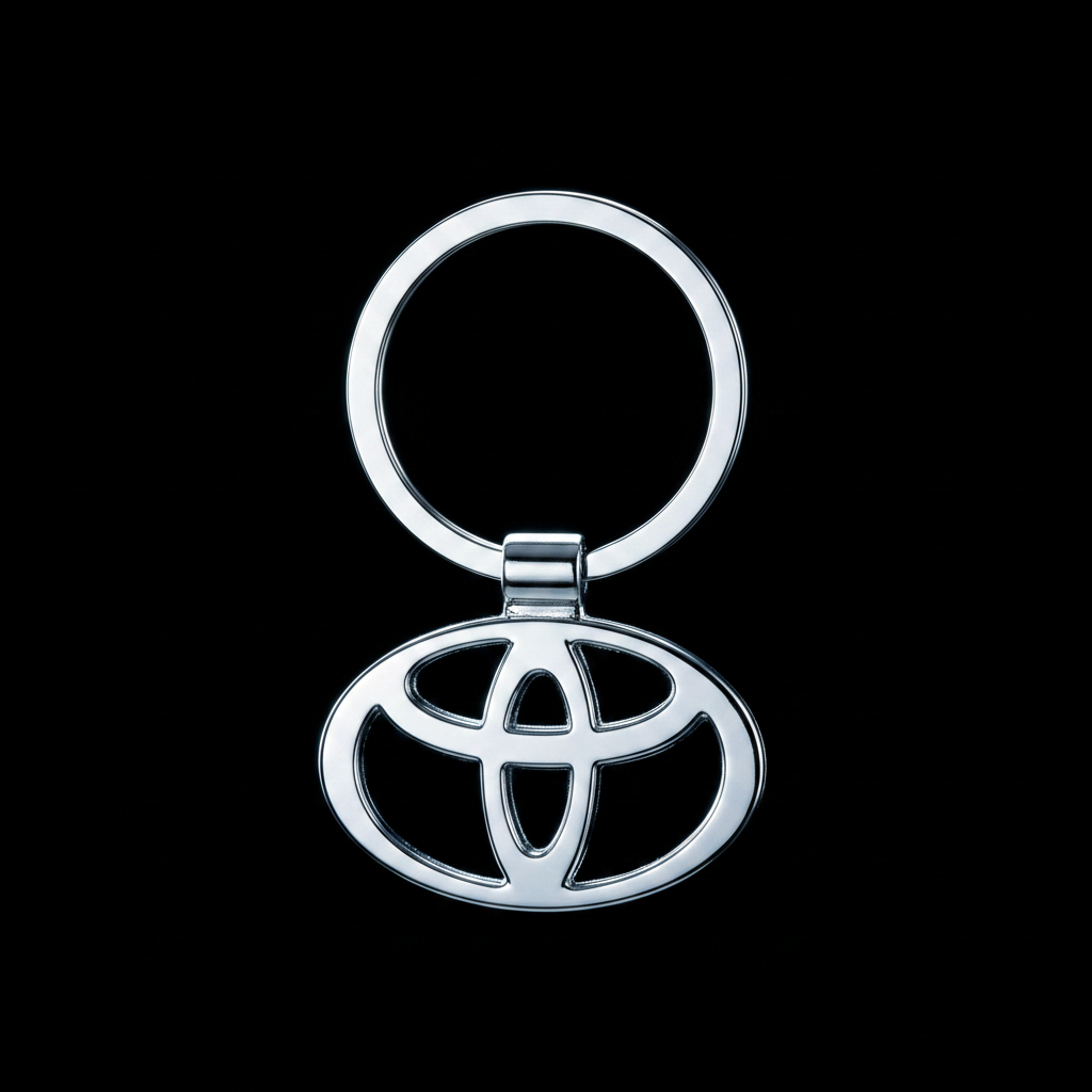 Toyota Chrome Keychain — Suspended Shot