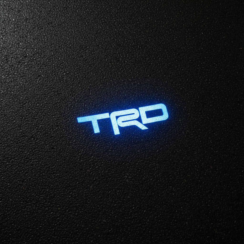 TRD LED Puddle Light — Top Down Projection on Wet Asphalt