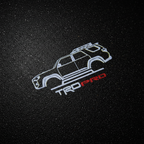 TRD Pro 4Runner LED Puddle Light — Top Down Projection on Wet Asphalt