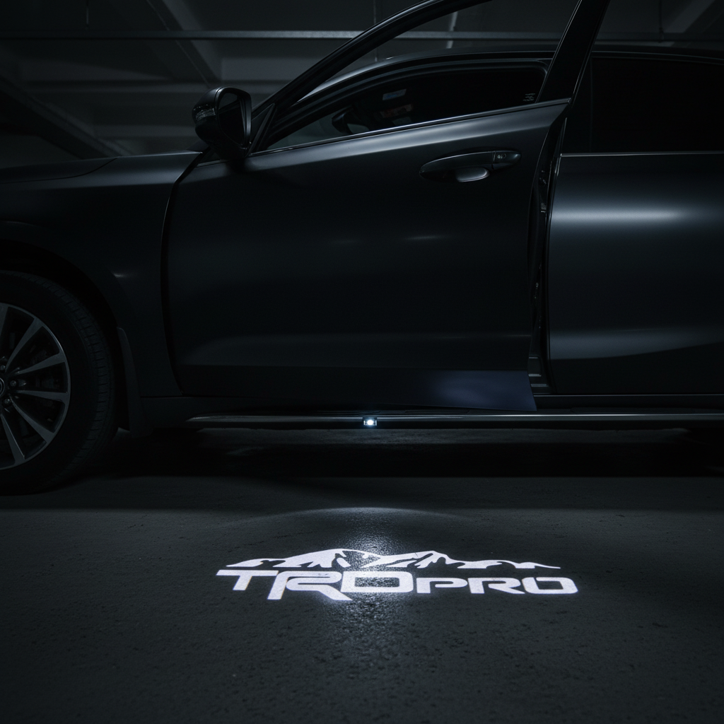 TRD Pro Silver Puddle Light — Car Door Projection