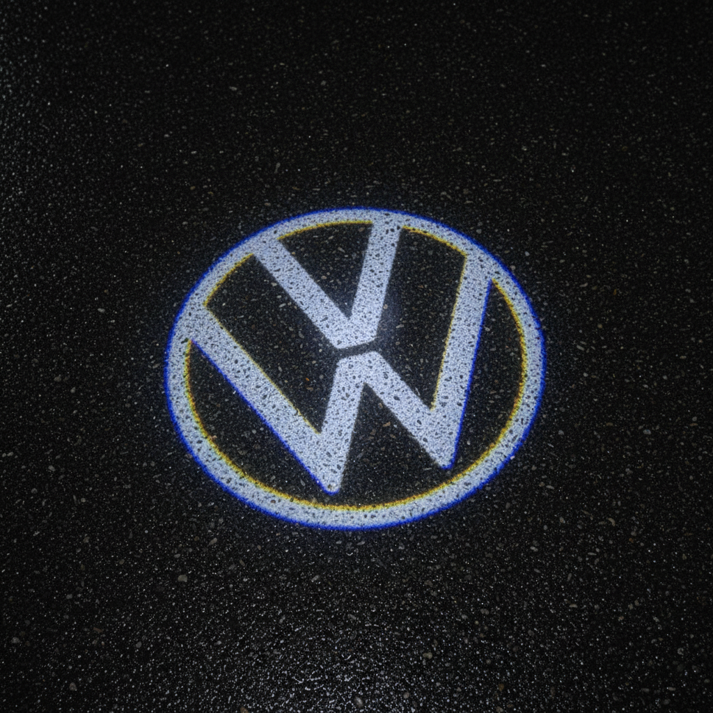 VW Puddle Light — Top-Down Asphalt